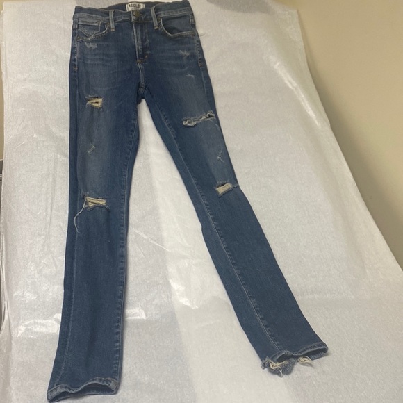 AGOLDE Los Angeles Premium Distressed Skinny Jeans Size 24 - Picture 3 of 7